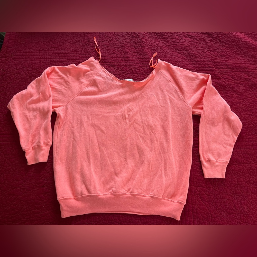 Victoria's Secret PINK Coral Sweatshirt like new Medium - Picture 6 of 13